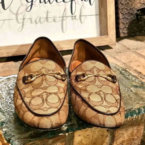 Coach Haley Loafer Signature Jacquard Wmns Sz 5.5 - Picture 2 of 14